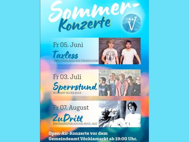 Open Air Sommer Konzerte 2026 Marktgemeinde Vöcklamarkt