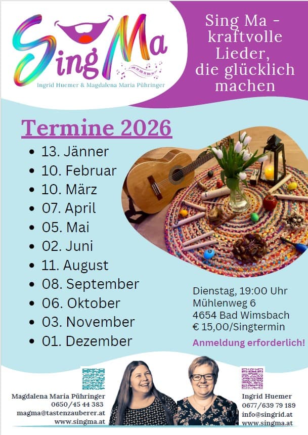 Sing´ma - kraftvolle Lieder, die glücklich machen