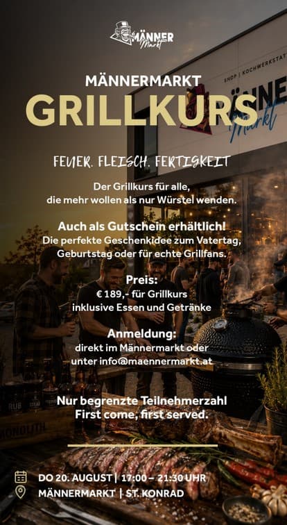 Männermarkt Grillkurs