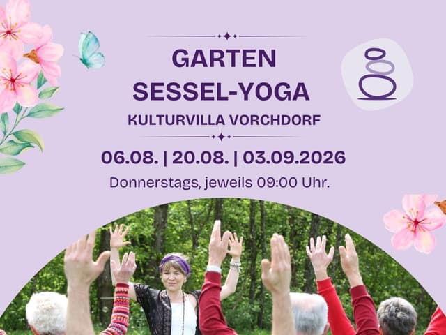Sessel-Yoga im Garten